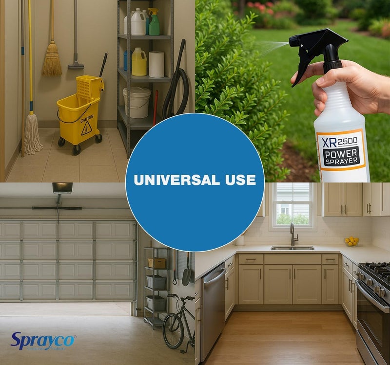 Sprayco Power Spray Bottles with High Output and Dilution Scale, Fully Adjustable and Chemically Resistant, 32oz, 2-Pack - Image 5