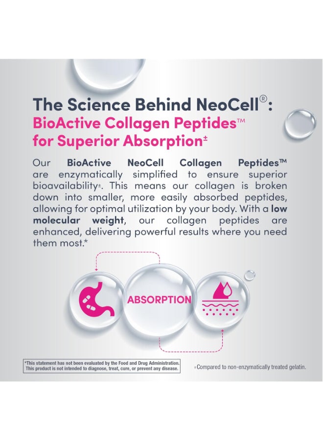 NEOCELL Super Collagen Peptides Powder Type 1 And 3 190 G Berry Lemon Flavour - Image 5