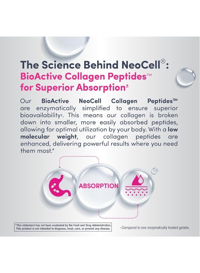 Neocell Super Collagen Peptides Powder (Type 1&3) 10g collagen peptides 6.7 Oz (190g) Berry Lemon Flavor With Other Natural Flavor. Keto certified + Gluten free + GrassFed. - Image 2