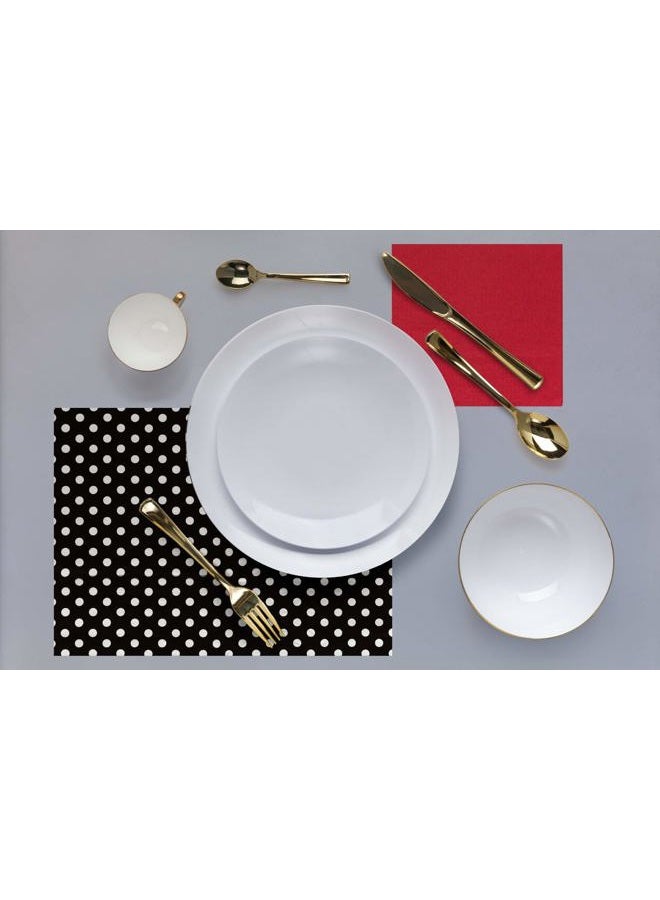 Trendables ™ Premium Trend White Plastic Bowls, Disposable Food Grade Plastic Bowls - 40 Pack - Image 2