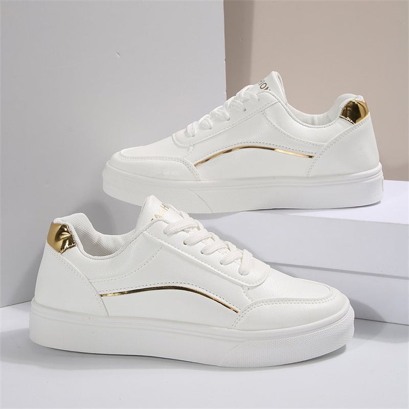 New Shoes 2024 Autum Versatile White Shoes Women'S Sports Flats Casual Thick Sole Heightening Board Shoes - Image 3