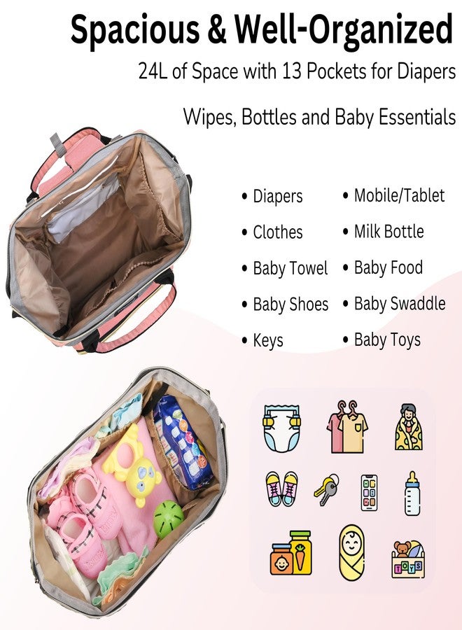 MAMMA Diaper Bag for Mothers for Travel | Baby Bag for Mother Travel, Diaper Bags for Mom and Hospital Bag for Delivery Women Includes Small Diaper Handbag for Day Outings with 9 Month Warranty - Image 2