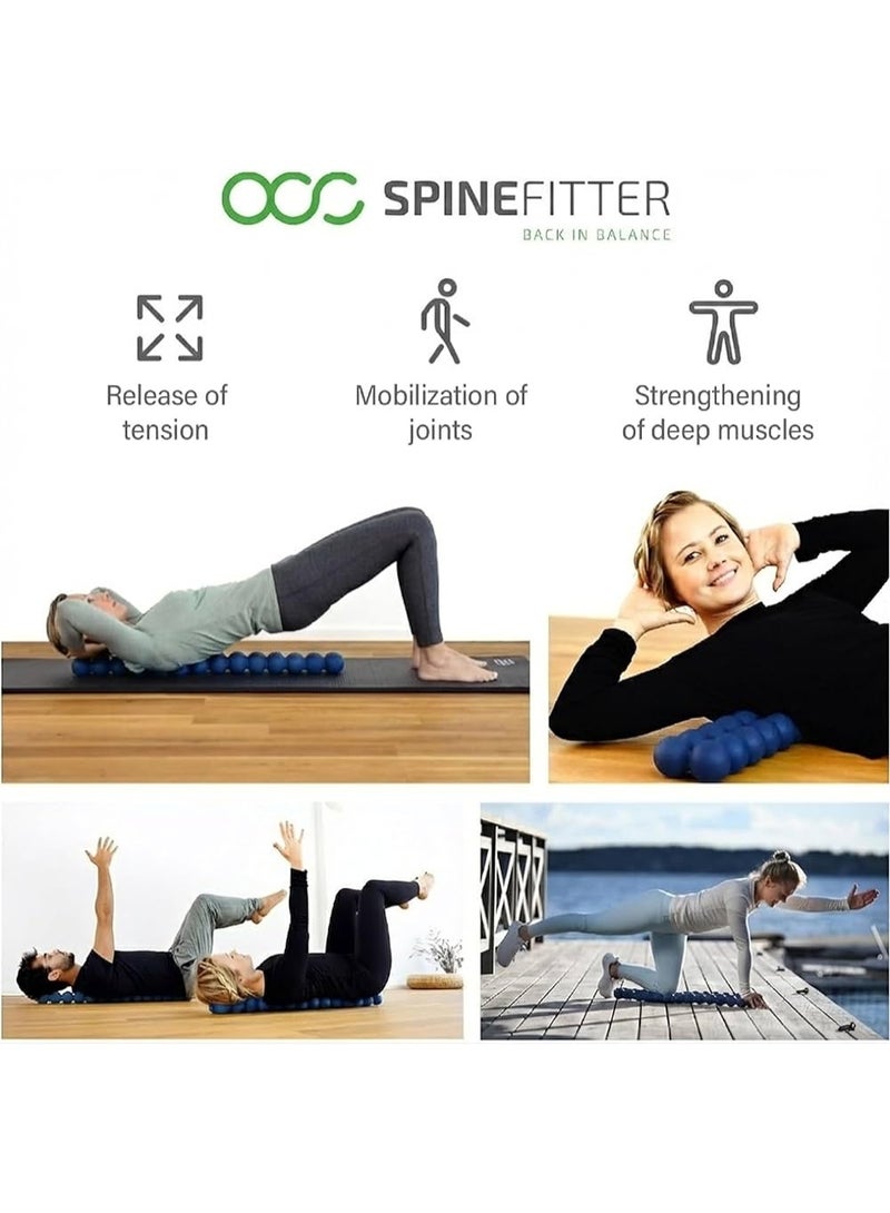 سيسيل SISSEL Spinefitter® أسود – مدلك للظهر والتوازن، يخفف التوتر والانسدادات، مدرب للظهر لإرخاء العمود الفقري، مثالي للبيلاتس واليوغا والاستخدام المنزلي - Image 4