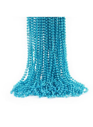 72 Pack Of 33 Mardi Gras Beads Necklace Metallic Teal/Turquoise Beaded Necklace Mardi Gras Throws Party Beads Costume Necklaces - pzsku/Z3CD815B199EAABE3D04DZ/45/_/1697270433/ba899e80-faeb-476a-84d0-b54b69dbd0a1