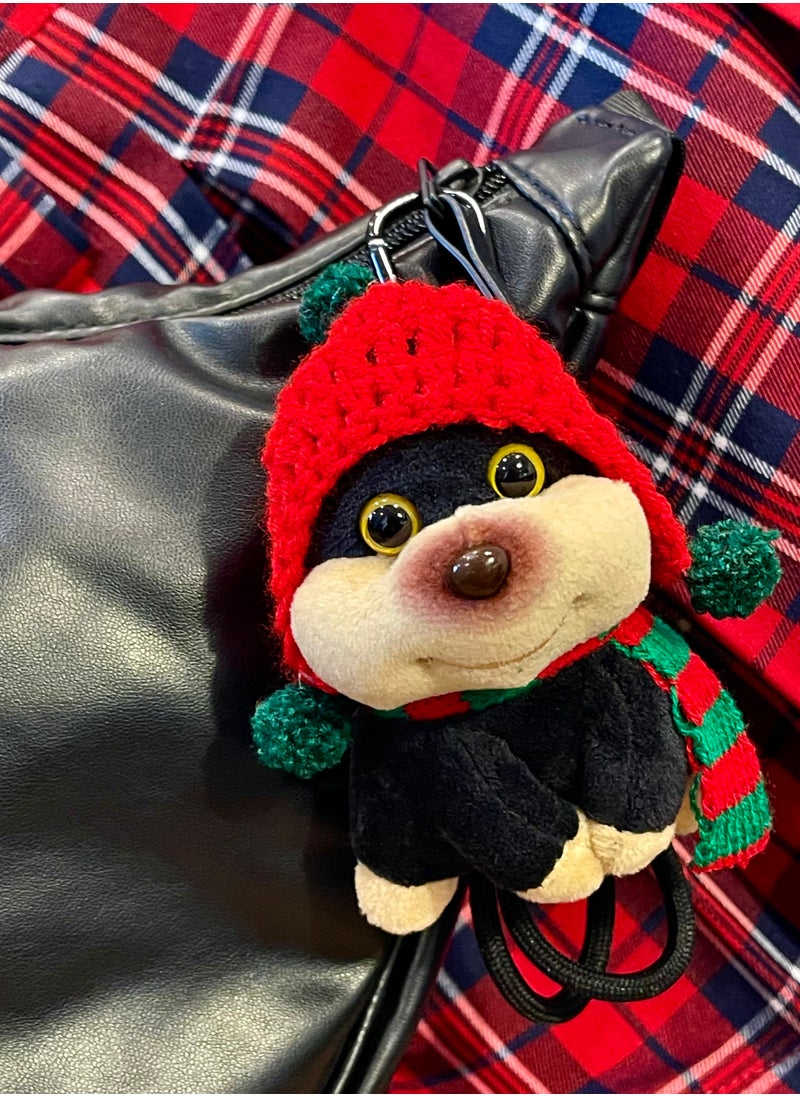 Generic Adorable Santa Claus Decoration Keychain with Cute Puppy Design, Perfect cuddling toys for Kids & Car Key for Women, Interesting Christmas Tree Toys & Dog Bag Charms(1pc, red/green)  - Image 5