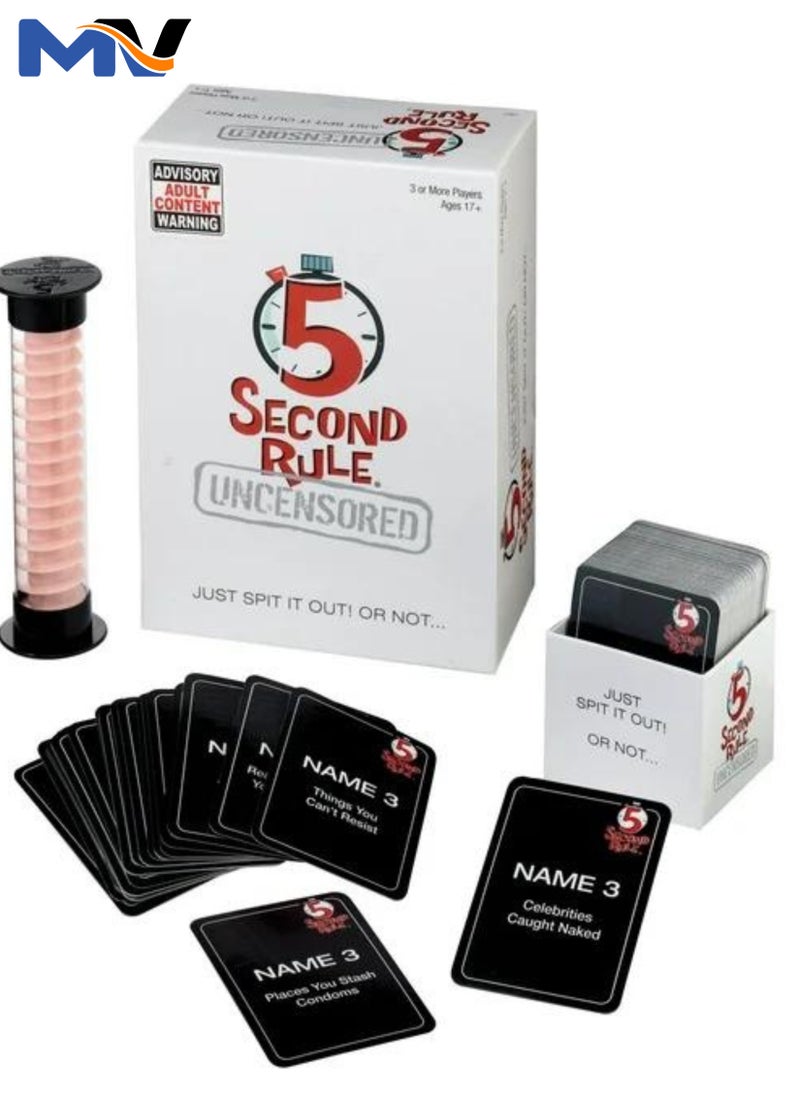 MAGIC VAULT - 5 Second Rule Uncensored - Fun Card Game for Game Night with Friends - for Ages 17 and Up - Image 1