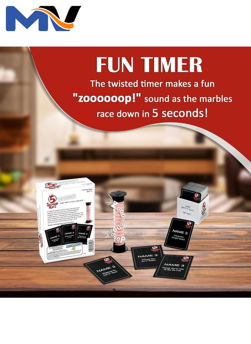 MAGIC VAULT - 5 Second Rule Uncensored - Fun Card Game for Game Night with Friends - for Ages 17 and Up - Image 1