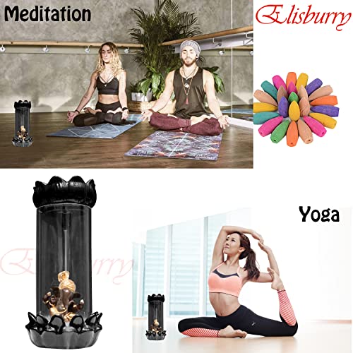 ELISBURRY®Ceramic Back Flow Incense Holder Glass Ganesha Incense Burner with 30 Back Flow Incense Cones for -Pooja,Meditation,Prayer,Aromatherapy Ornament Home Decor-1-Pcs/30 Cones -DN-MA-304 - Image 4