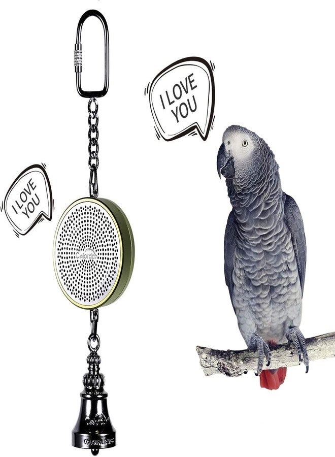 كولورداي لعبة Colorday Bird Toys Parrot Talking Coach مع جرس صوتي تفاعلي للببغاوات الصغيرة، والببغاء الرمادي الأفريقي، وببغاء الأمازون، وببغاء الكويكر، وببغاء الكوكاتيل، وببغاء الكونيور (أخضر) - Image 1