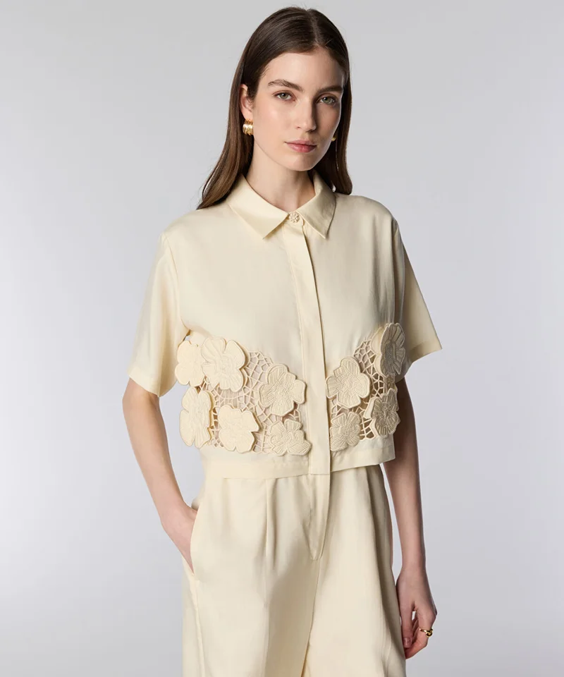 Ipekyol  Floral Applique Wide Leg Jumpsuit for Women | Best Price UAE