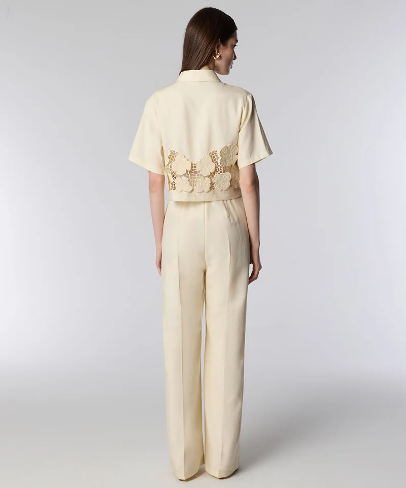 Ipekyol  Floral Applique Wide Leg Jumpsuit for Women | Best Price UAE
