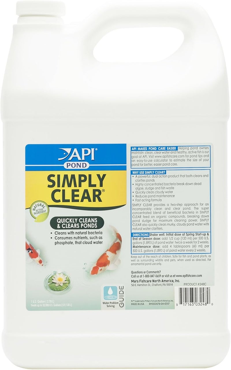 API POND SIMPLY CLEAR Pond Water Clarifier 1-Gallon Bottle - Image 1