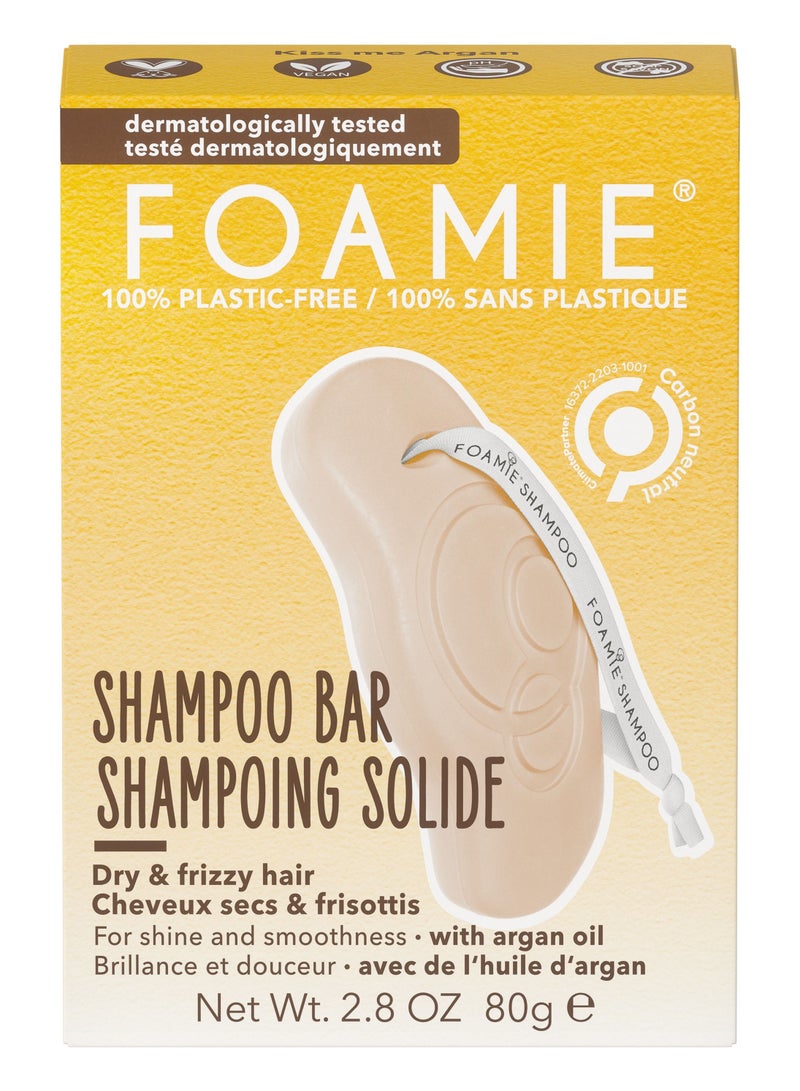 FOAMIE Argan Oil Shampoo Bar for Dry & Frizzy Hair - Image 1