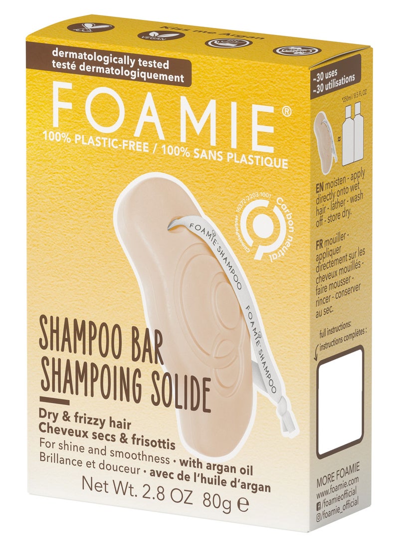 FOAMIE Argan Oil Shampoo Bar for Dry & Frizzy Hair - Image 3