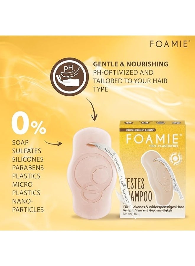 FOAMIE Argan Oil Shampoo Bar for Dry & Frizzy Hair - Image 5