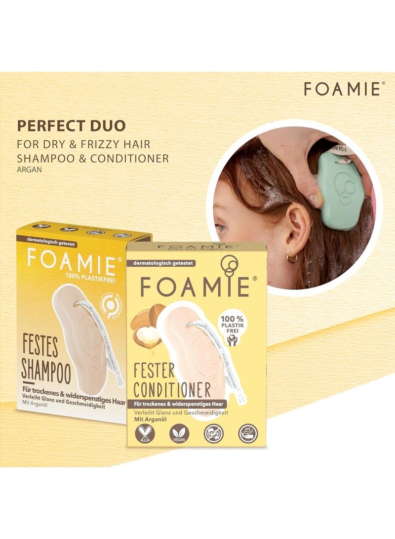 FOAMIE Argan Oil Shampoo Bar for Dry & Frizzy Hair - Image 3