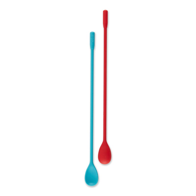 RSVP International RSVP International Silicone Stir Spoons 10 inch MultiColor  BPAFree  Prefect for Stirring Drinks  Getting to the Bottom of Jars  Dishwasher Safe 