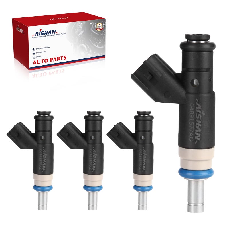 AISHAN 4PCS Fuel Injectors 4 Holes Compatible with Dodge Avenger Caliber Journey for Chrysler 200 20112014 Sebring 20072010 for Jeep Patriot Compass 20072017 L4 20L 24L Replace 04891577AC - Image 2