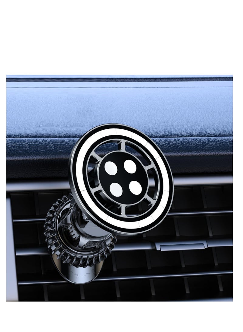 Excefore Fits MagSafe Phone Mount Car, Magnetic Car Holder, Car Vent Cell Phone Holder, Hands Free Car Phone Holder, Aluminum Alloy Car Mount, Universal Automobile Cradle for All Phones, Black - Image 1