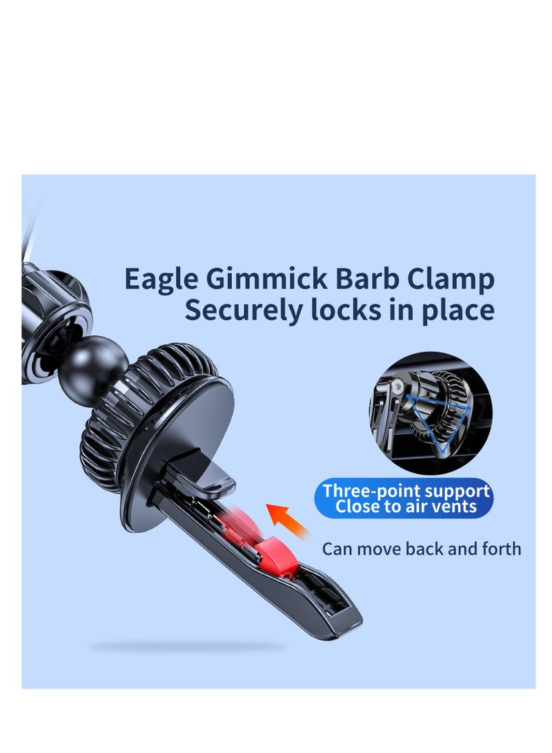 Excefore Fits MagSafe Phone Mount Car, Magnetic Car Holder, Car Vent Cell Phone Holder, Hands Free Car Phone Holder, Aluminum Alloy Car Mount, Universal Automobile Cradle for All Phones, Black - Image 3