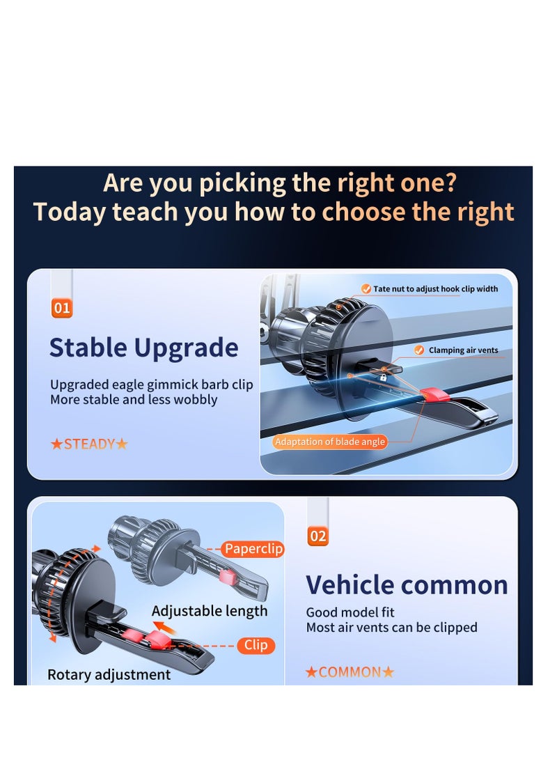 Excefore Fits MagSafe Phone Mount Car, Magnetic Car Holder, Car Vent Cell Phone Holder, Hands Free Car Phone Holder, Aluminum Alloy Car Mount, Universal Automobile Cradle for All Phones, Black - Image 4