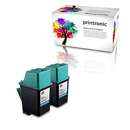 Printronic Remanufactured Ink Cartridge Replacement for HP 20 C6614DN (2 Black) - Image 1