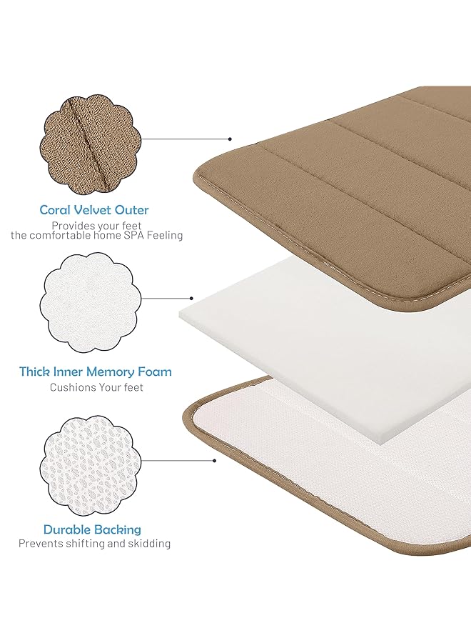 هوم برو سجادة حمام تابات بنية اللون 40×60 سم - Image 5