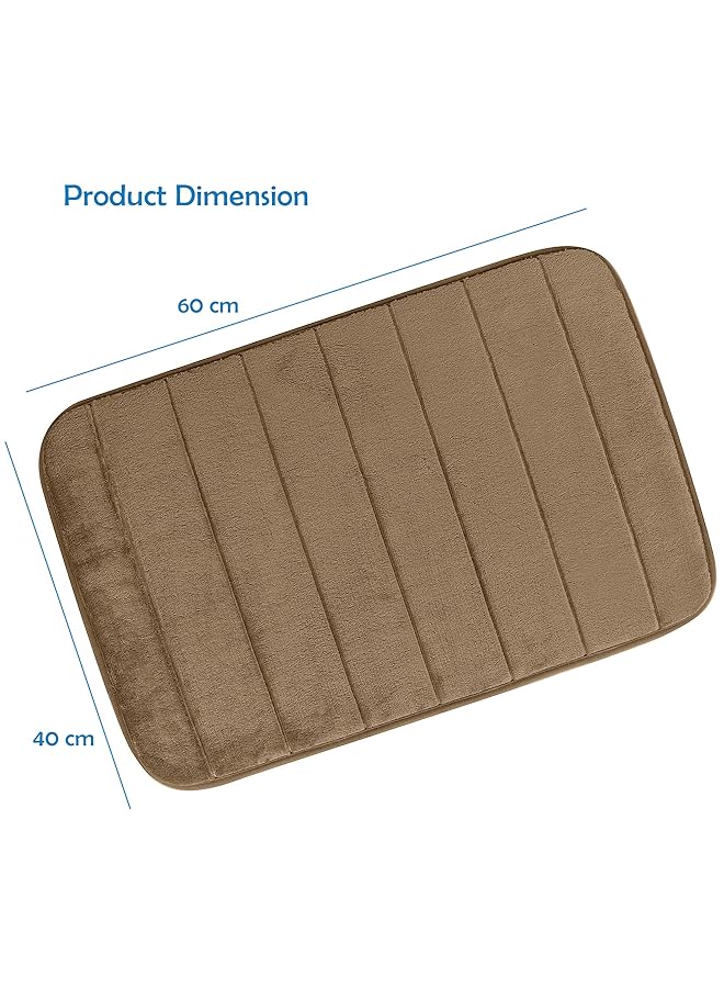 هوم برو سجادة حمام تابات بنية اللون 40×60 سم - Image 3