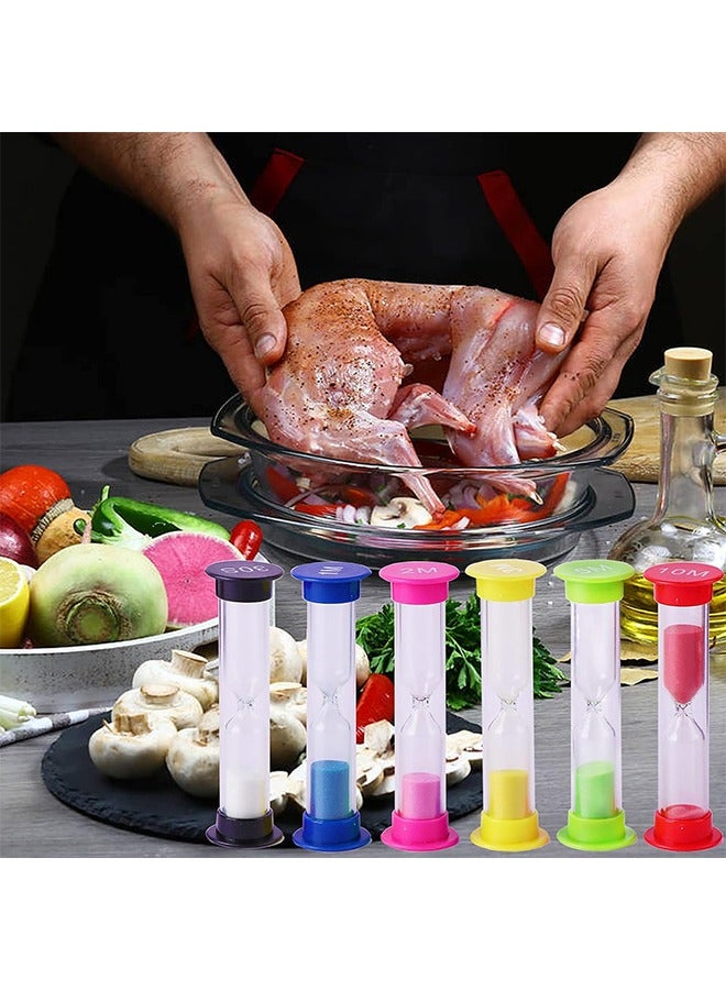 Ant 6-Piece Sand Timer, Colorful Hourglass Timer 30sec / 1min / 2mins / 3mins / 5mins / 10mins Sand Clock Timers for Brushing Children's Teeth Cooking Game School Office - Image 5