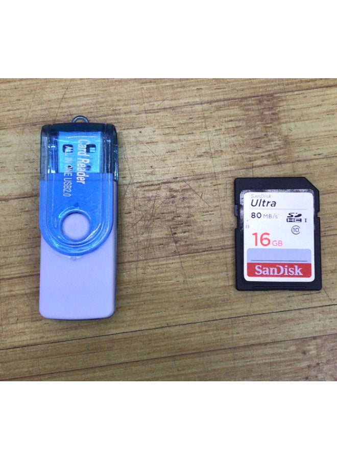 E-Commerce Best Selling Chinese Version 48 Million Pixel Ordinary Digital Camera Camera Home Card Machine DC348M-Body Color:16GB Card + Card Reader To Transfer Connector