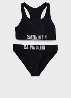 Calvin Klein Jeans Kids Logo Detailed  Bralette Bikini Set  - Image 1