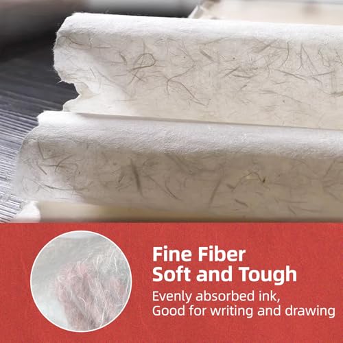 VEOOK Natural Fiber Rice Paper for Decoupage,Printable Rice Paper for Craft, Mulberry Paper for Writing Painting,Decoupage Craft Supplies,20 Sheets Letter Size 8.5x11in（RP-01） - Image 2