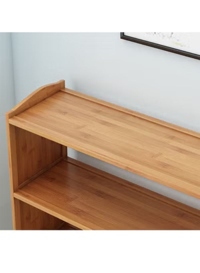 رافين 4 طبقات متعددة الأغراض الخيزران الأحذية الرف الأحذية المنظم الجرف تخزين الرف عرض موقف للمدخل وغرفة المعيشة أثاث المكاتب المنزلية 70x25x66 سم - Image 4