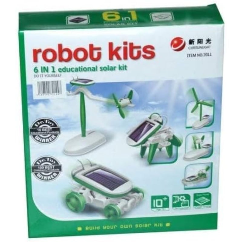 ZAMZIN 6-in-1 Solar Robot Kit for Kids, Educational STEM Toy for Learning Solar Energy, Build Car, Robot, Fan, Boat, Ideal for Kids and Adults, Battery-Free Fun and Learning - Image 5