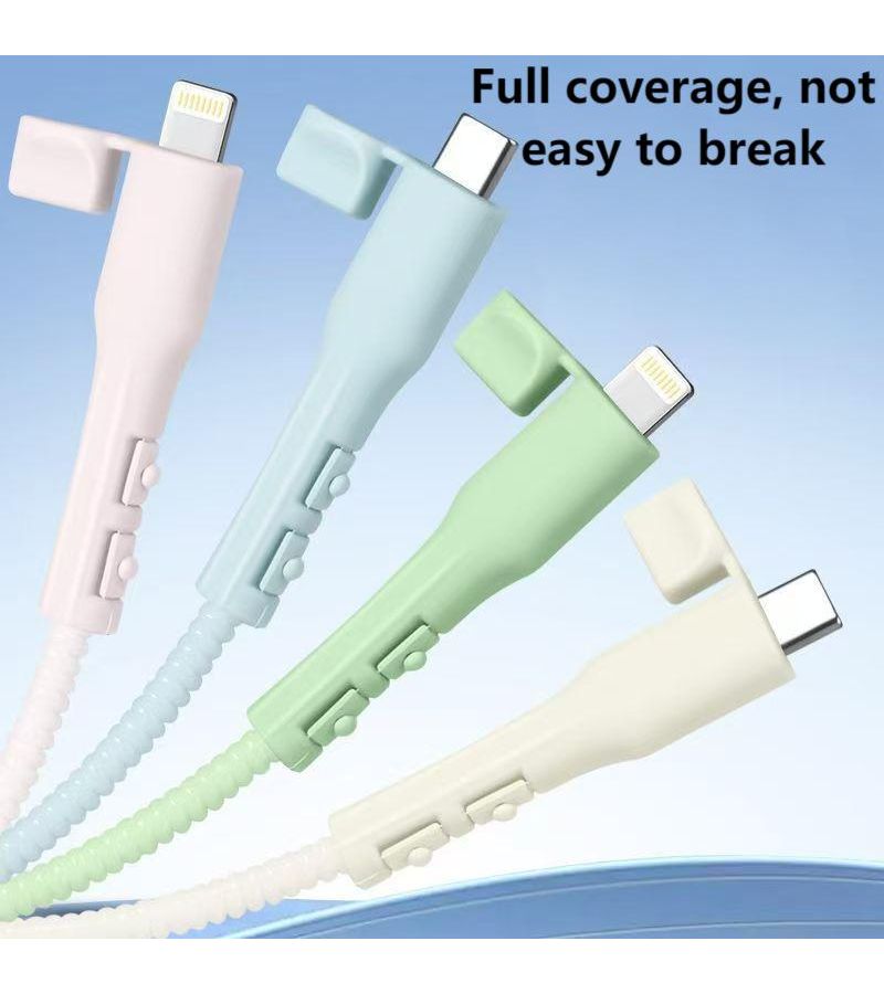 ٢/٨/١٠/١٢ قطعة واقي بيانات سيليكون لكابل USB-C مضاد للالتواء والكسر - Image 2