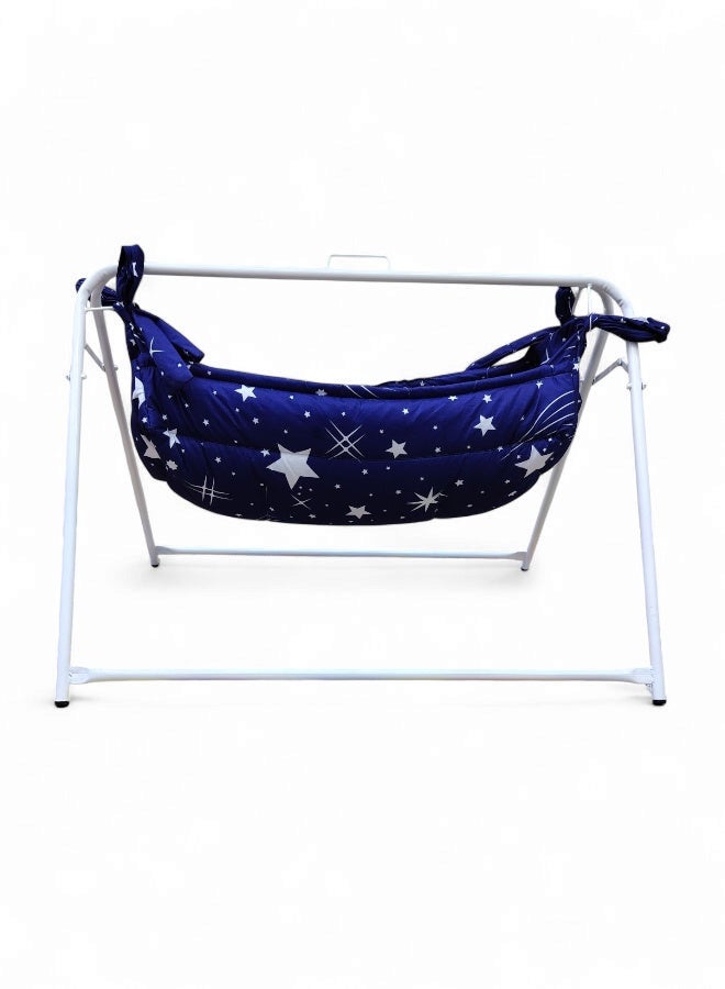 RIVAL Portable Baby Cradle with Durable Metal Frame - Soothing Manual Swing Bed for Infants & Newborns - Lightweight & Easy to Assemble - Image 2