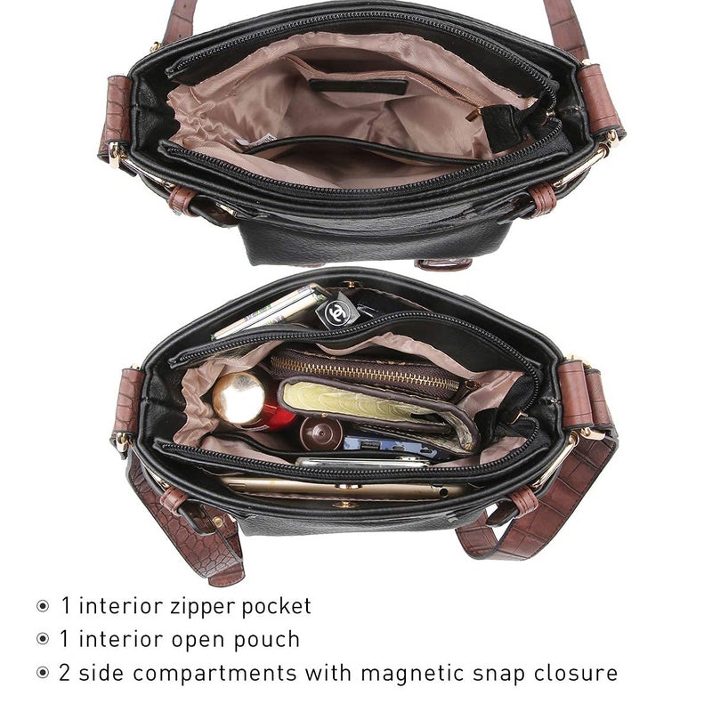 Dasein Women Lightweight Crossbody Bags Soft Vegan Leather Messenger Bag Shoulder Bag Travel Purse - Image 5