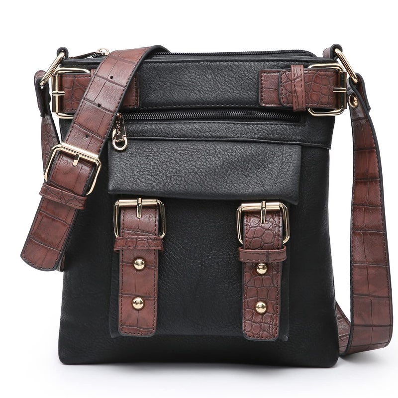Dasein Women Lightweight Crossbody Bags Soft Vegan Leather Messenger Bag Shoulder Bag Travel Purse - Image 1