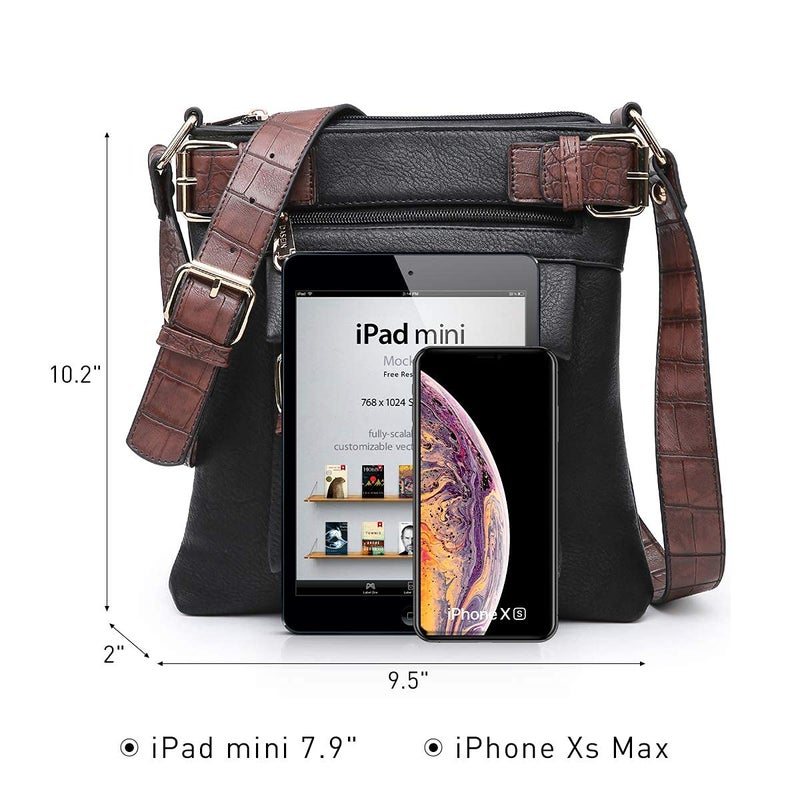 Dasein Women Lightweight Crossbody Bags Soft Vegan Leather Messenger Bag Shoulder Bag Travel Purse - Image 3