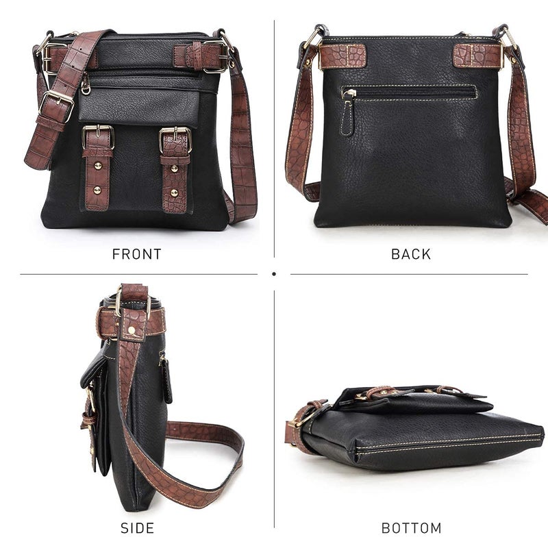 Dasein Women Lightweight Crossbody Bags Soft Vegan Leather Messenger Bag Shoulder Bag Travel Purse - Image 4