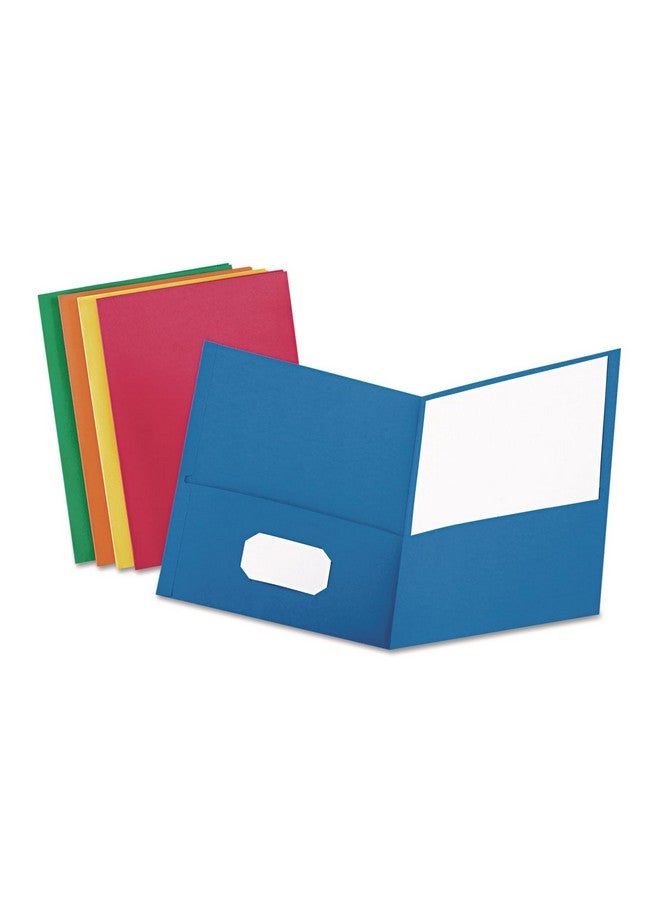 Oxford Two-Pocket Folders, Assorted Colors, Letter Size, 25 per box (57513) - Image 1