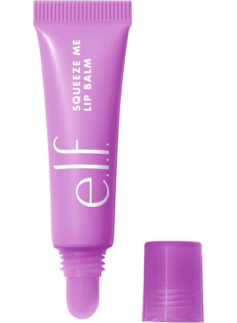 elf Squeeze Me Lip Balm, Moisturising Lip Balm For A Sheer Tint Of Colour Infused With Hyaluronic Acid, Grape - Image 1