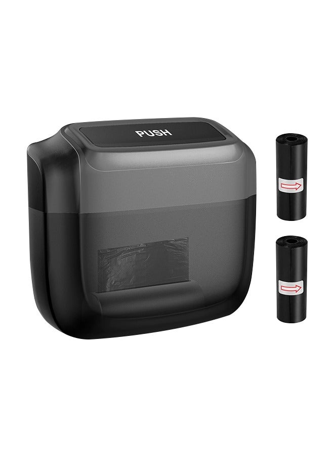 Generic Car Trash Can with Lid + 30PCS Garbage Bag,Mini Trash Can Car Interior Accessories with Capacity 700ml,Multifunctional ABS Car Organizers and Storage (Black)  - Image 1