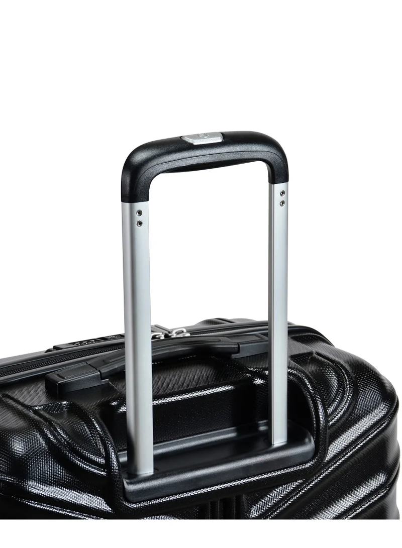 eminent Hard Case Travel Bag Cabin Luggage Trolley TPO Lightweight Suitcase 4 Quiet Double Spinner Wheels with TSA Lock KK30 Black