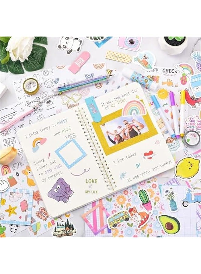 TRASSLE DIY Journal Kit, 93pcs Journal Set for Teenage Girls and Scrapbook & Diary Supplies Set, Journaling Art Crafts Kit Teen Girl Birthday Gifts Ideas for 8-14 Years and Up - Image 2