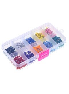 Excefore 500 Pieces 4mm Multi Color Map Push Pins Map Tacks with Plastic Round Heads and Steel Needle in reconfigurable Container for Bulletin Board Fabric Marking  - Image 5