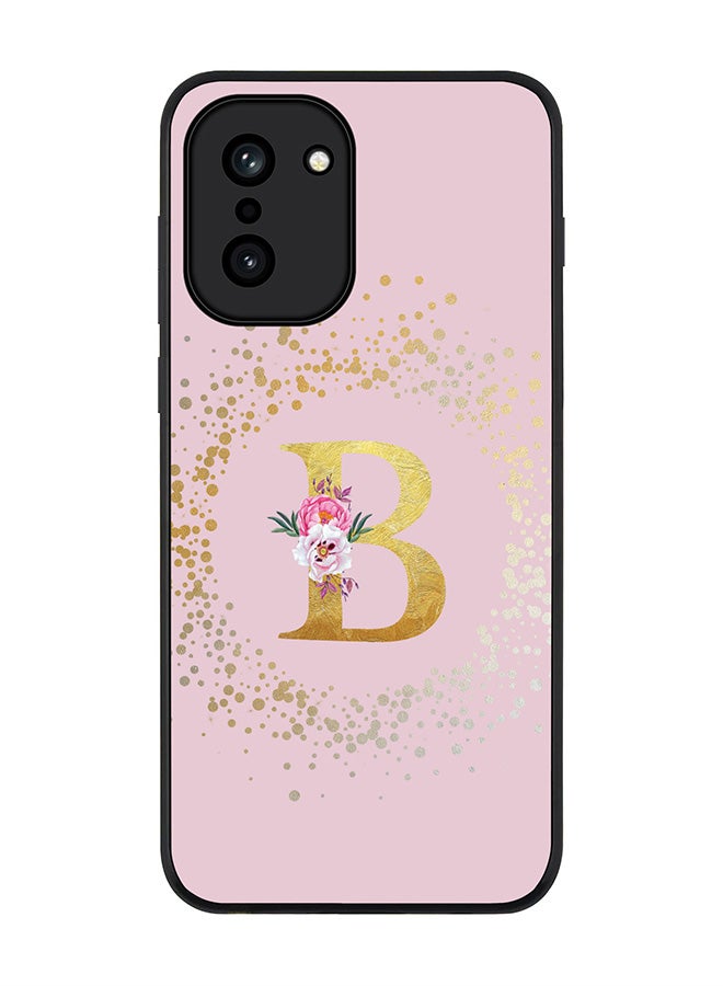 Stylizedd For OnePlus 15R Case,Slim fit Camera Protection, Shockproof Thin Phone cover  - Custom Monogram Floral - B  (Pink ) - Image 1