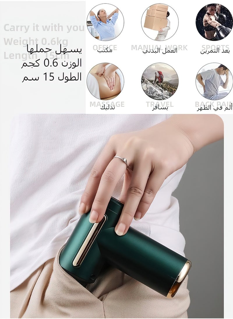 جولدفش (طراز LCD) مسدس تدليك صغير بقرع لتدليك الأنسجة العميقة والعضلات مع 6 سرعات، جهاز تدليك محمول فائق الهدوء، جهاز تدليك للجسم كهربائي محمول باليد لتخفيف آلام الظهر والرقبة  - Image 3