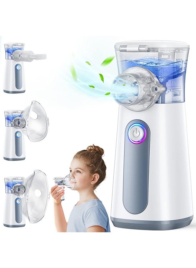 DAREU Portable Ultrasonic Nebulizer Inhaler – Silent, Rechargeable Mist Inhaler with Adjustable Speeds, Mouthpiece & Mask – Compact Respiratory Therapy for Kids & Adults  - Image 1