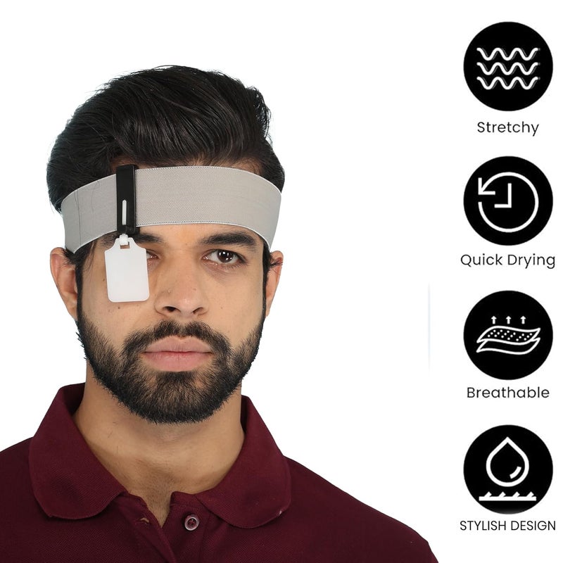 Pardini Shooting Headband Eye Blinder | Adjustable ISSF Standard Design with 2 Flippable Blinds for Archery & Pistol Sports | Enhanced Focus & Eye Protection | Lightweight & Comfortable Fit - Image 2